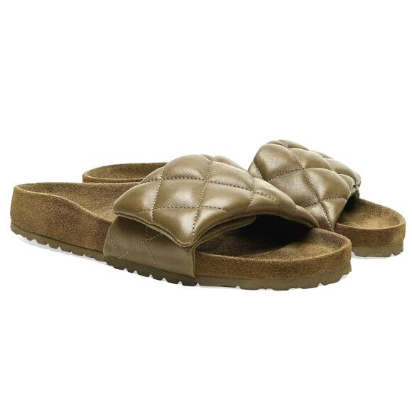 Birkenstock 1774 Sylt Padded Leather Sandals Khaki Green Womens EU 36 US 5 NWT
